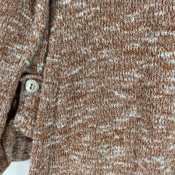 Brown and white lightweight sweater with lace back - Picture 3 of 3